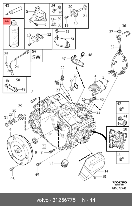 фото Volvo 31256775 Масло трансмиссионное синтетическое для акпп 4л Volvo 31256775 Масло трансмиссионное синтетическое для акпп 4л