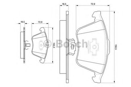 фото Bosch 0 986 494 077 Колодки тормозные дисковые | перед | Bosch 0 986 494 077 Колодки тормозные дисковые | перед |