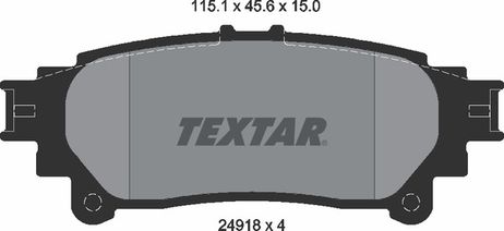 фото Textar 2491801 Колодки тормозные дисковые | зад | Textar 2491801 Колодки тормозные дисковые | зад |