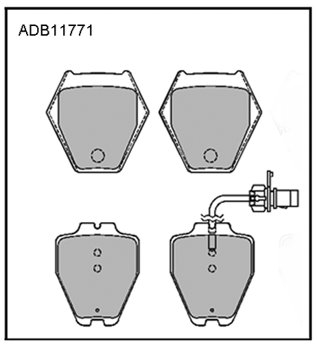 фото Allied Nippon ADB11771 Колодки тормозные дисковые | перед | Allied Nippon ADB11771 Колодки тормозные дисковые | перед |