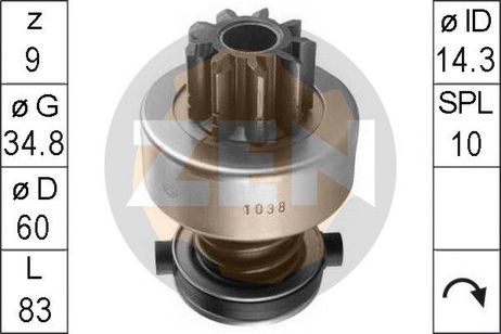 ERA ZN1038 Бендикс стартера
