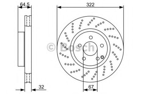 фото Bosch 0 986 479 408 Диск тормозной | перед | Bosch 0 986 479 408 Диск тормозной | перед |