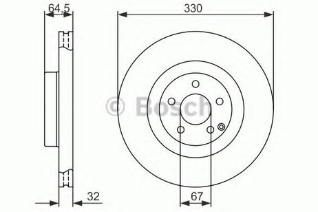 фото Bosch 0 986 479 415 Диск тормозной | перед | Bosch 0 986 479 415 Диск тормозной | перед |