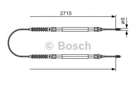 фото Bosch 1 987 482 003 Трос стояночного тормоза | зад прав/лев | Bosch 1 987 482 003 Трос стояночного тормоза | зад прав/лев |