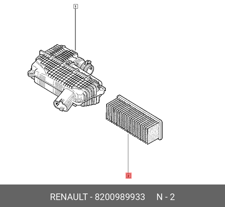 фото Renault 82 00 989 933 Фильтр воздушный Renault 82 00 989 933 Фильтр воздушный
