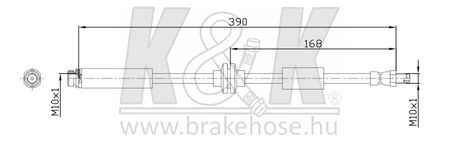 фото K&K FT4704 Шланг тормозной K&K FT4704 Шланг тормозной