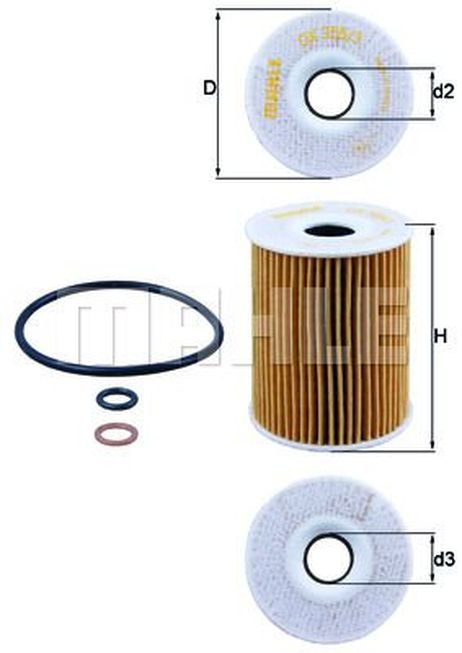 Knecht OX 355/3D Вставка фильтра масляного