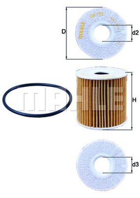 Knecht OX 192D Фильтр масляный (вставка)