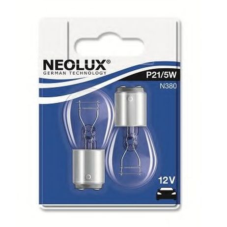 фото NEOLUX N380-02B Автолампа p21/5w 12V 21/5w BAY15d (блистер 2шт) NEOLUX N380-02B Автолампа p21/5w 12V 21/5w BAY15d (блистер 2шт)