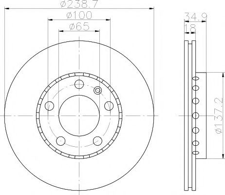 Mintex MDC1652 Диск тормозной | перед |