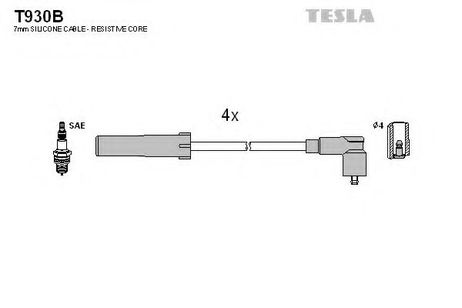 фото Tesla T930B Комплект высоковольтных проводов Tesla T930B Комплект высоковольтных проводов