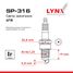 LYNXauto SP-316 Свеча зажигания 6fir (Iridium) - 3
