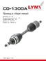 LYNXauto CD-1300A Привод в сборе l | перед лев | - 1