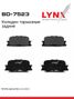 LYNXauto BD-7523 Колодки тормозные дисковые | зад | - 1