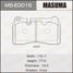Masuma MSE0016 Колодки тормозные | перед | - 1