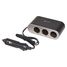 AIRLINE ASP-3S-15 Прикуриватель-разветвитель 3 гнезда 5А + USB 1A, с выключателями нагрузк - 3