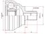 SAT VW-820 Шрус наружний skoda octavia 04-12/superb 08-/yeti 10-/vw bora 98-05/caddy 04-10/colf + 05-08/passat b6/7/cc 05-14 | перед лев | - 1