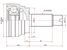 SAT BM-70 Шрус наружний BWM X5 E70 06-13/x6 E71 07- - 2