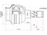 SAT DW-712 Шрус внутренний daewoo nexia 95- / chevrolet lanos 97-02 / nubira | перед лев | - 1