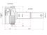 SAT NI-212A48 Шрус наружный RR nissan G11 / Z11 / E12 / j10e / Y12 / T31 / T32 - 2
