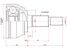 SAT VW-220 Шрус наружний VW touareg 03-10/audi Q7 06-15 | перед | - 1