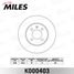 Miles K000403 Диск тормозной VW golf III 91-97/passat 88-97/vento передний не вент.D=256мм. - 1