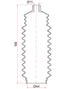 SAT R2542 Пыльник рулевой рейки nissan primera 96-01/honda accord C.. 94-98 - 2
