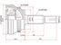 SAT TO166 Шрус наружний toyota camry asv50 11- | перед лев | - 1