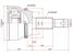 SAT TO287A48 Шрус наружный toyota harrier gsu3# 2gr/highlander mcu23 3mz/lexus rx330/350 2GR - 1