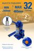 KRAFT KT 800022 Домкрат бутылочный 32 т. ( min 265mm-max 465mm) - 2