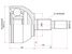 SAT FD-250 Шрус наружный ford kuga 08- - 2