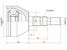 SAT GM834 Шрус наружный opel astra h 04-10/zafira b 05-11 - 1