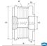 Krauf APN4471DD Шкив обгонный генератора - 3