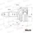 Miles GA20757 Шрус pajero iv/montero v87w/v97w 2006-нар. ABS - 1
