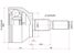 SAT FD-976F2 Шрус наружный ford focus III CB8 11-14kuga CBS 13- - 1