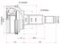 SAT GM824A Шрус наружный chevrolet lacetti/nubiria j200 05- | перед | - 1