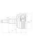 GANZ GIK04055 Шрус наружний (компл.) VW T5 2.5d/3.2 03- | перед | - 2