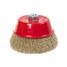 ARNEZI R8045125 Щетка для УШМ чашка 125 мм, посадка m14, латунированная проволока - 2