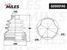 Miles GD00014G Пыльник ШРУСа nissan qashqai i/x-trail T31 2.0 07- внутр. пер. (со смазкой) - 3