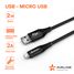 AIRLINE ACH-C-46 Кабель USB - micro USB 2м, черный нейлоновый - 1