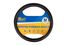 KRAFT KT 800346 Оплетка рулевого колеса эко-кожа перфорированная с текстурой карбоновых вставок, черная, диаметр 37-39 см, размер м - 3