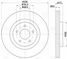 Trialli DF 266009 Диск торм. для а/м Nissan Murano (14-)/Pathfinder (12-) перед. d=320 | перед | - 3