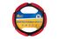 KRAFT KT 800356 Оплетка рулевого колеса 6 спонжей эко-кожа перфорированная + алькантара, черно-красная, диаметр 37-39 см, размер м - 3