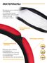 KRAFT KT 800356 Оплетка рулевого колеса 6 спонжей эко-кожа перфорированная + алькантара, черно-красная, диаметр 37-39 см, размер м - 4