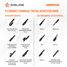 AIRLINE AWBP006 Щетка стеклоочистителя бескаркас premium 450мм (18 ) 5 адаптеров - 2