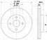 Trialli DF 270065 Диск тормозной для автомобилей Toyota Corolla (01-) d=255 окрашенный | перед | - 1