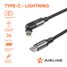 AIRLINE ACH-M-31 Кабель type-c - lightning (iphone/ipad) 1м, с поворот. коннектором, черный нейлоновый - 1