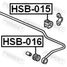 Febest HSB-015 Втулка стабилизатора | зад прав/лев | - 2